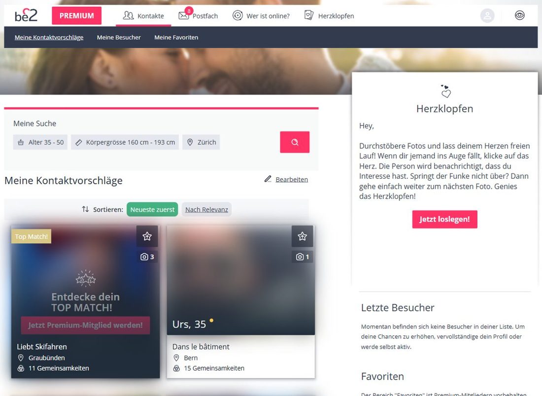 be2 Partnervorschläge