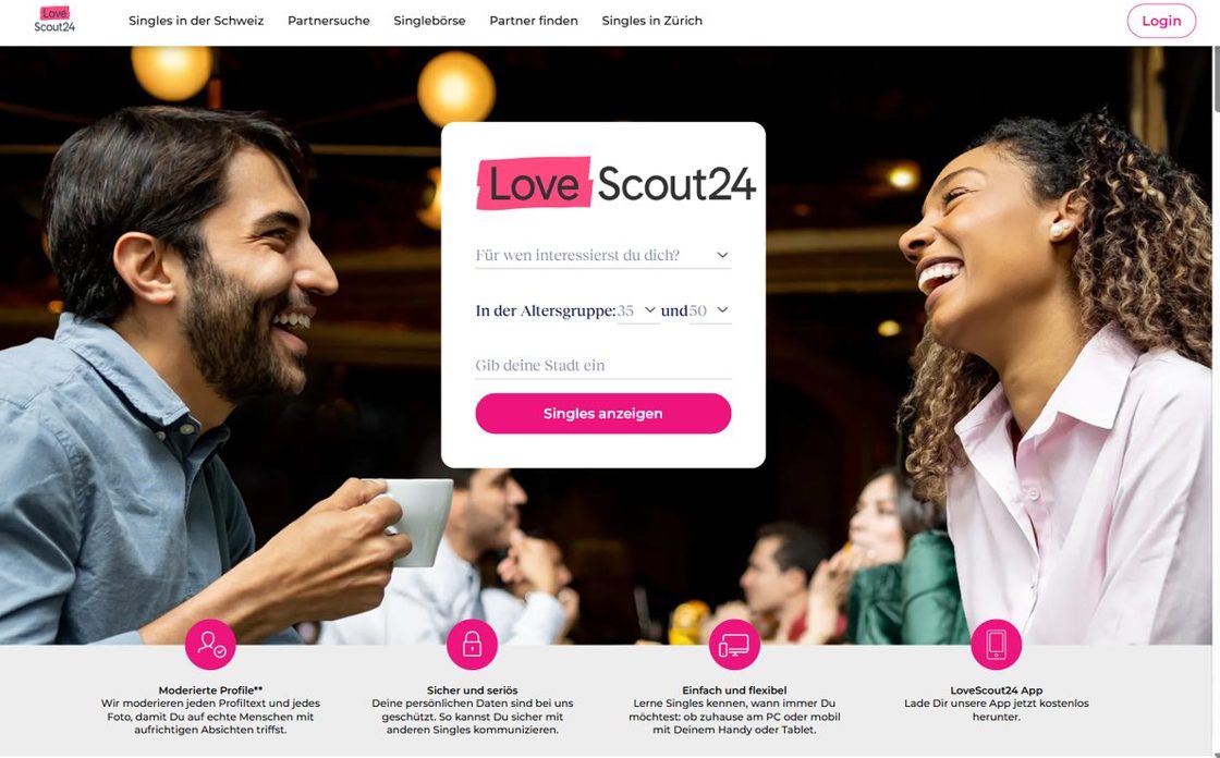 LoveScout24 Startseite