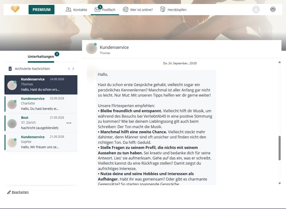 VerliebtAb40 Postfach
